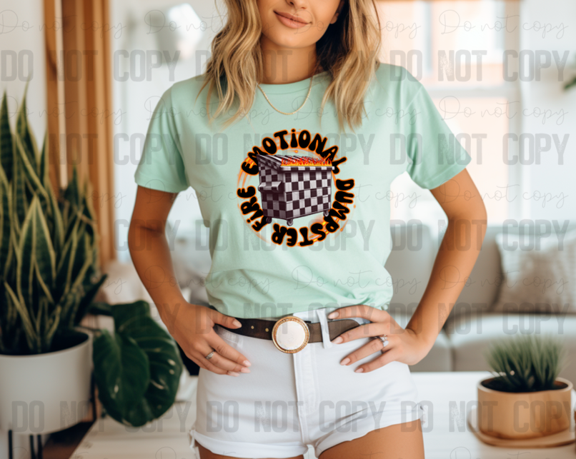 L-133 Emotional Dumpster Fire DTF TRANSFER ONLY