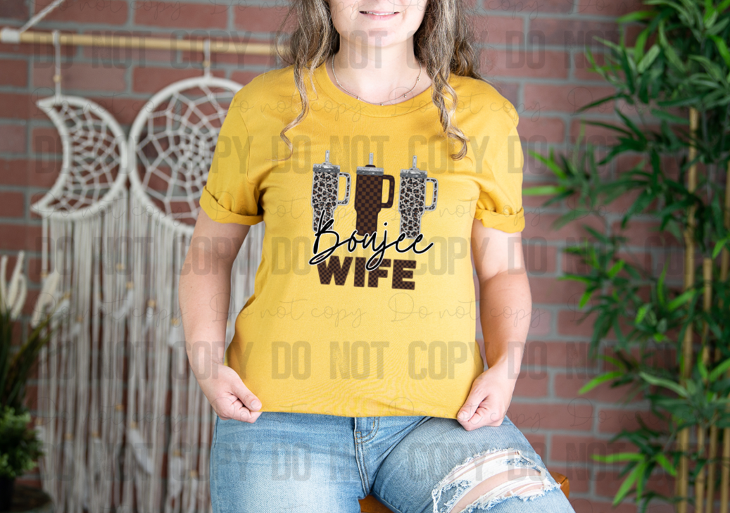 L-151 Boujee Wife Brown DTF TRANSFER ONLY