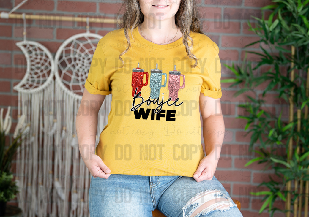 L-152 Boujee Wife Glitter DTF TRANSFER ONLY