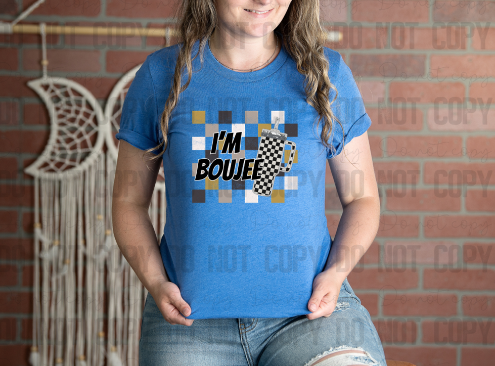 L-159 I'm Boujee Grayscale DTF TRANSFER ONLY