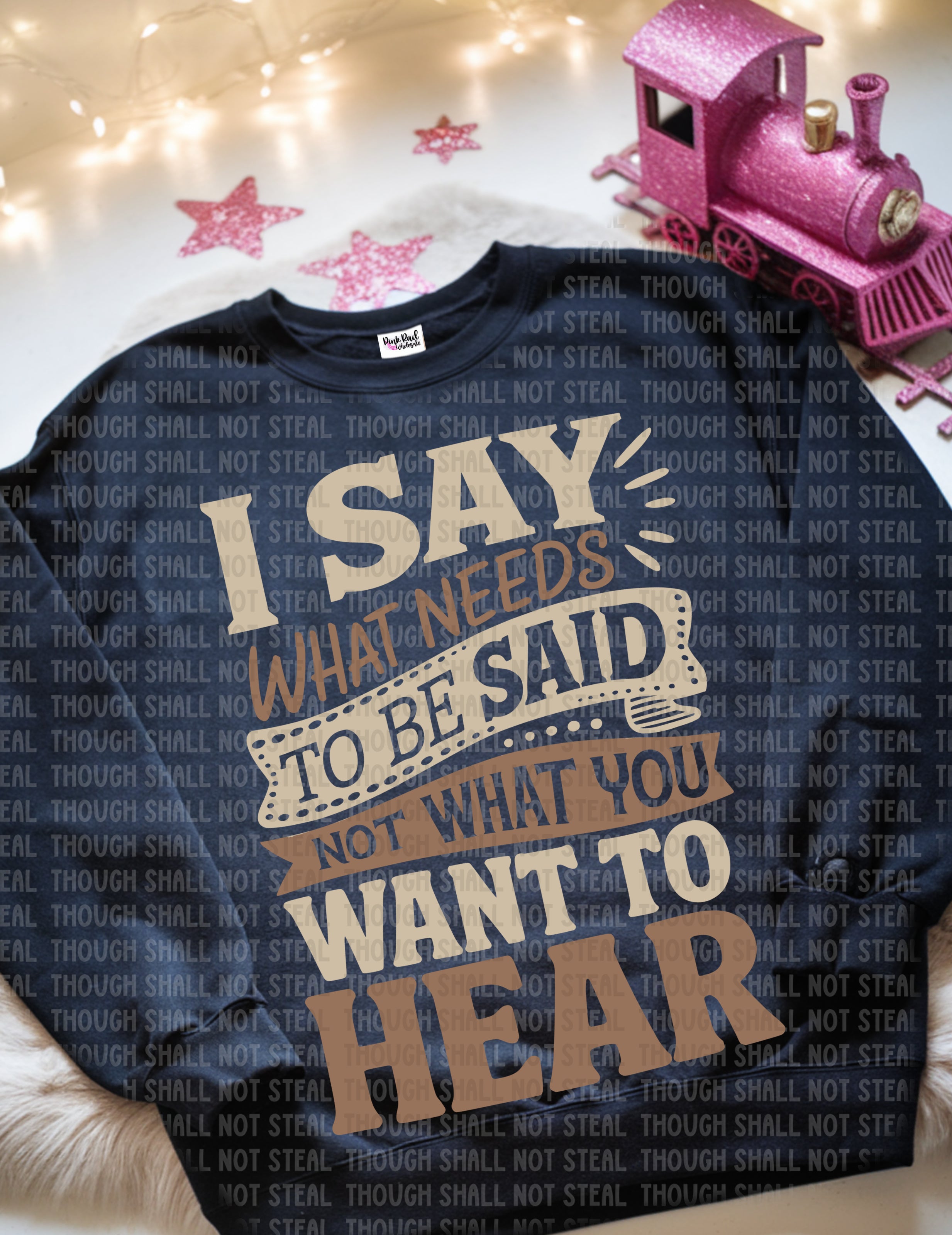 L-170A I say what needs to be said - Brown Completed Tee