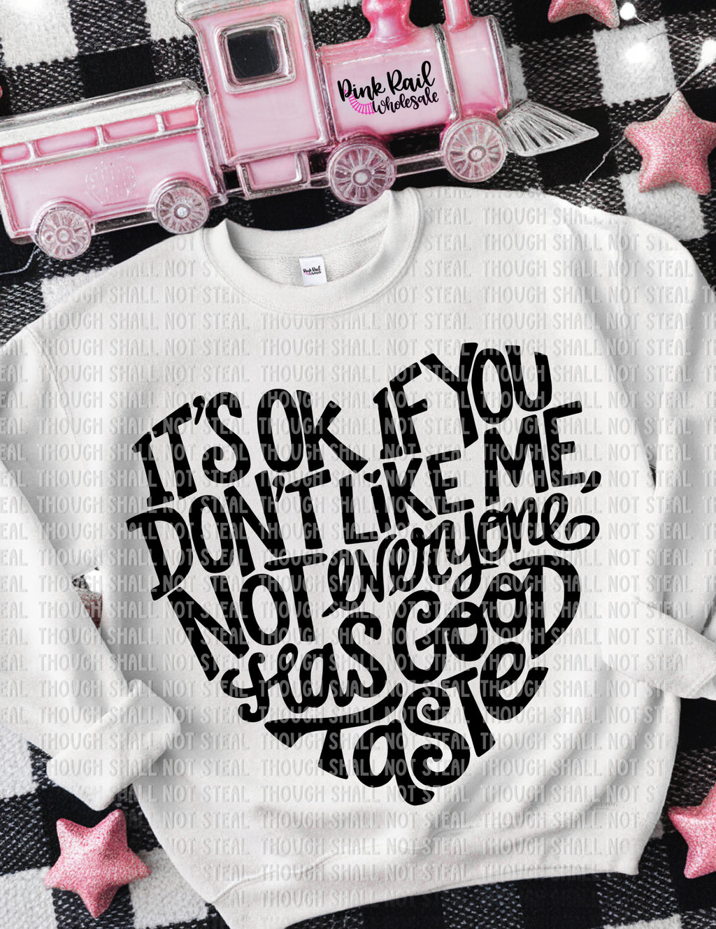 L-176A It_s ok if you don_t like me - Black Completed Tee