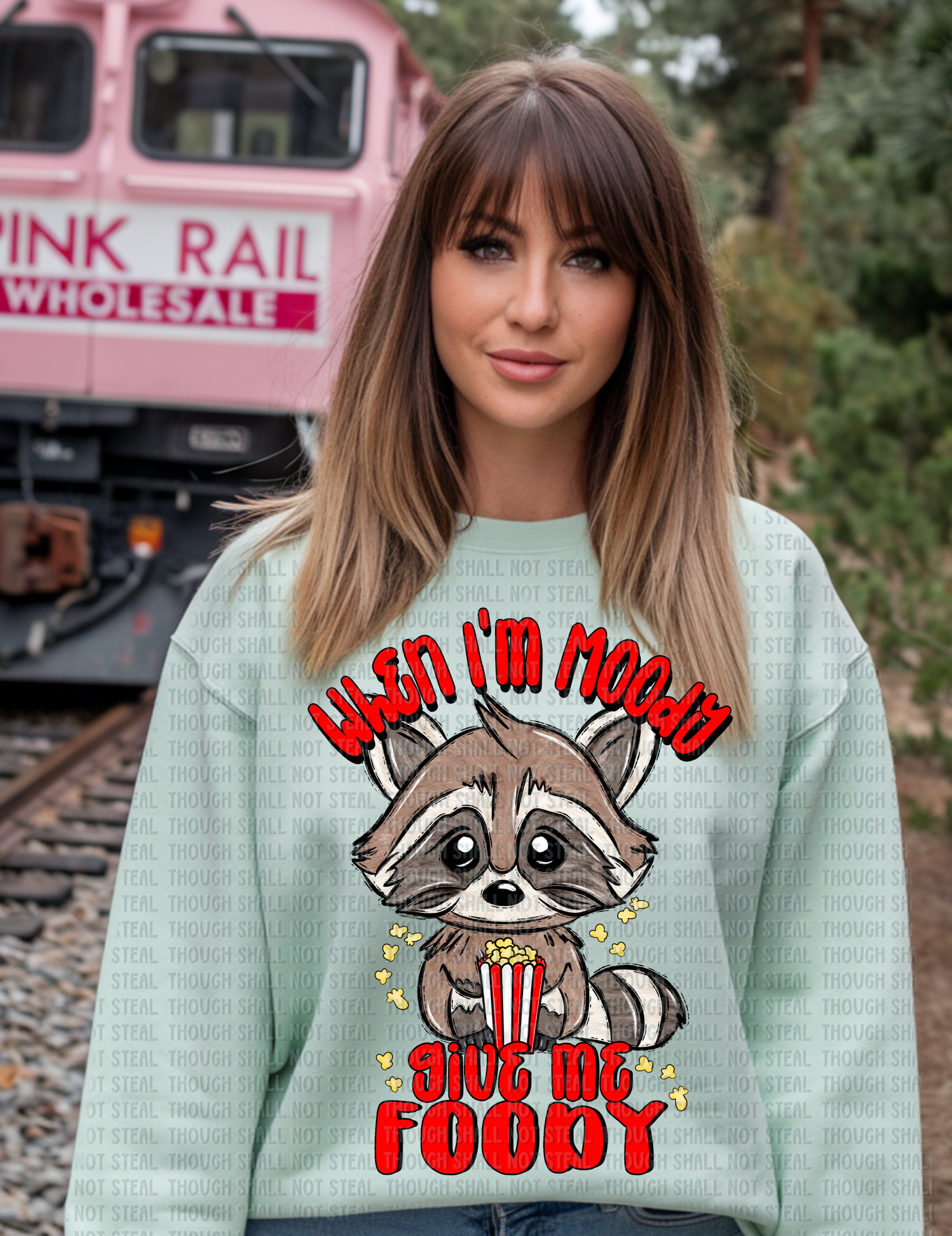 L-191 When I_m Moody Give Me Foody Completed Tee