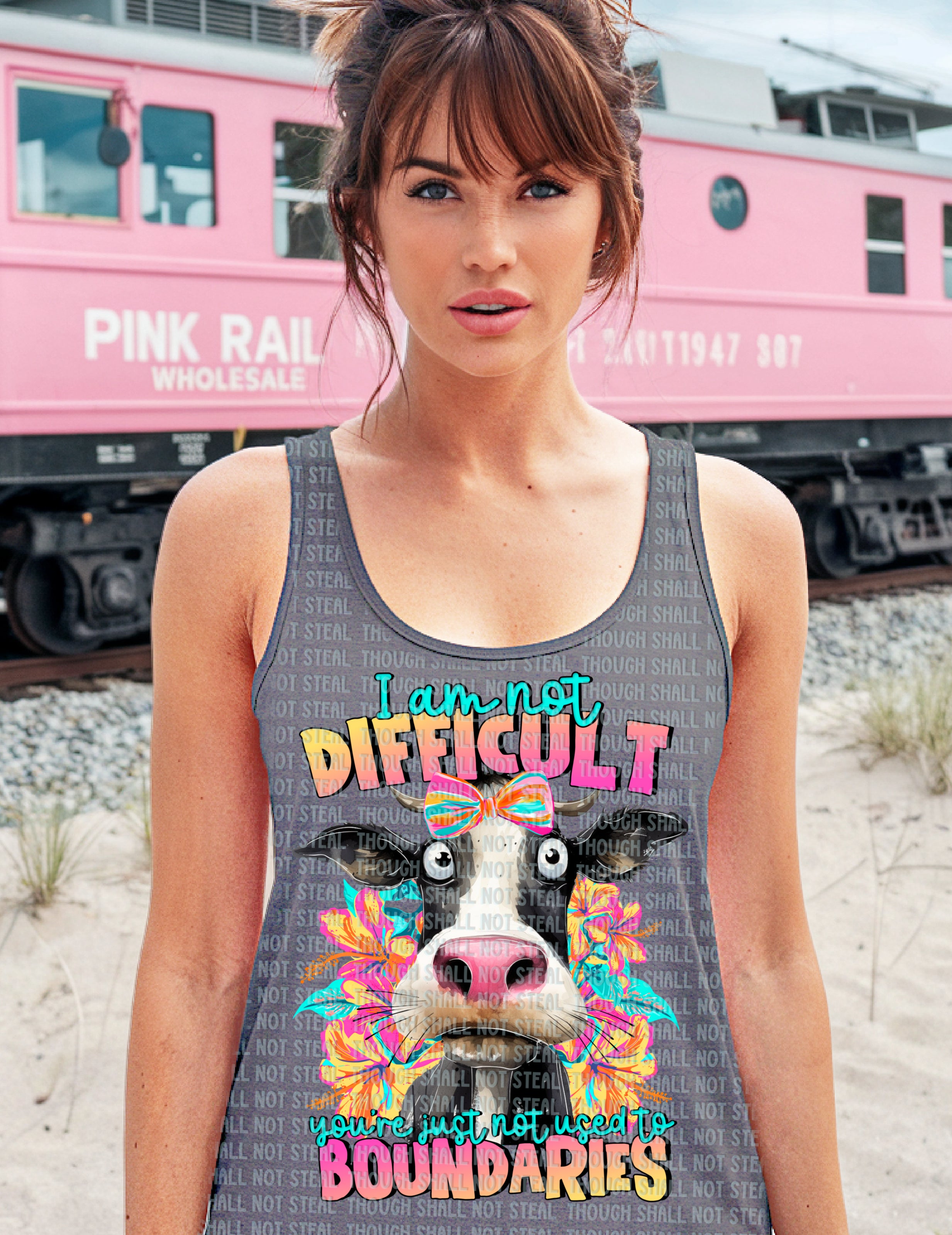 L-238 I_m not Difficult You_re Just Not Used To Boundaries Completed Tee