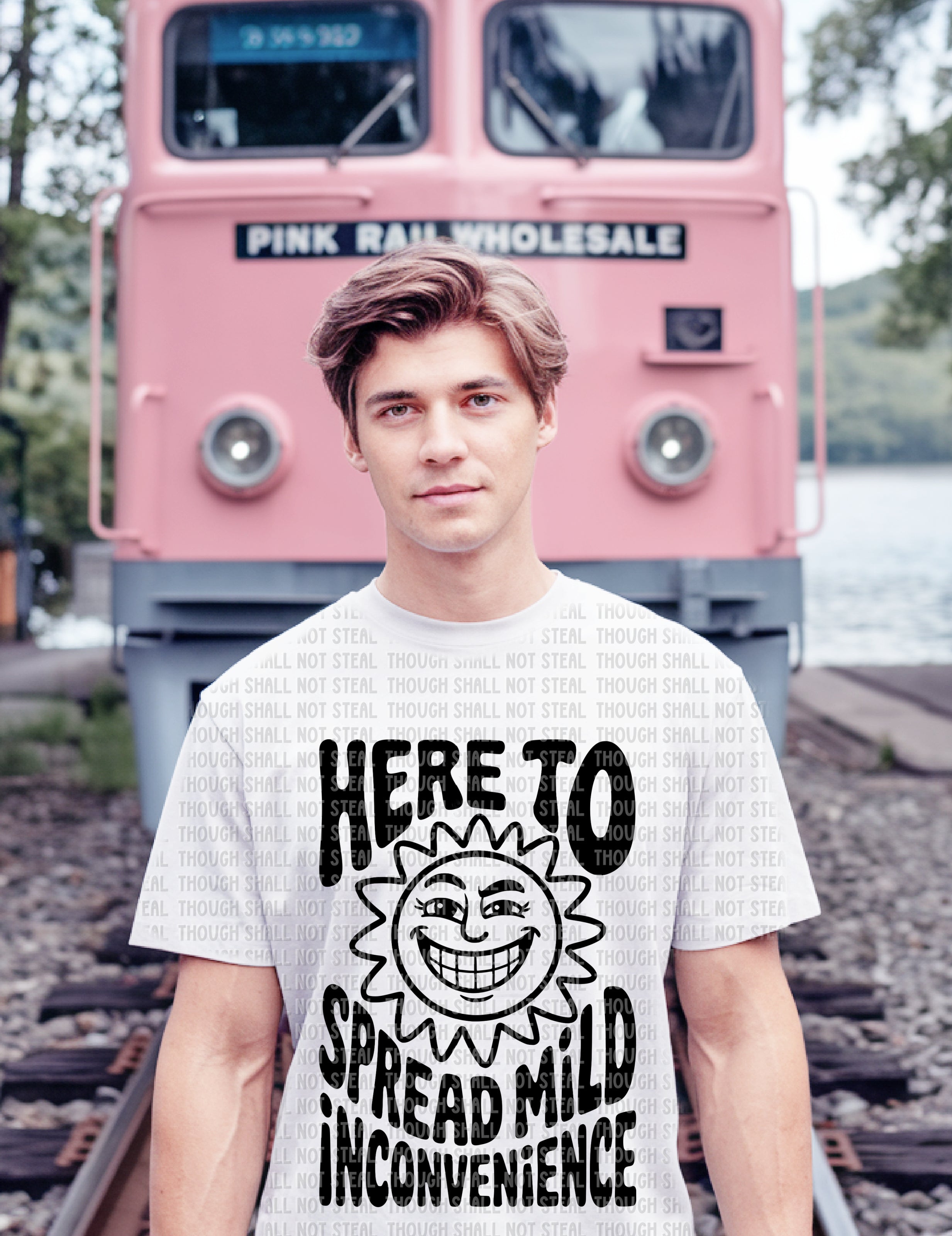 L-250 Here To Spread Mild Inconvenience Completed Tee