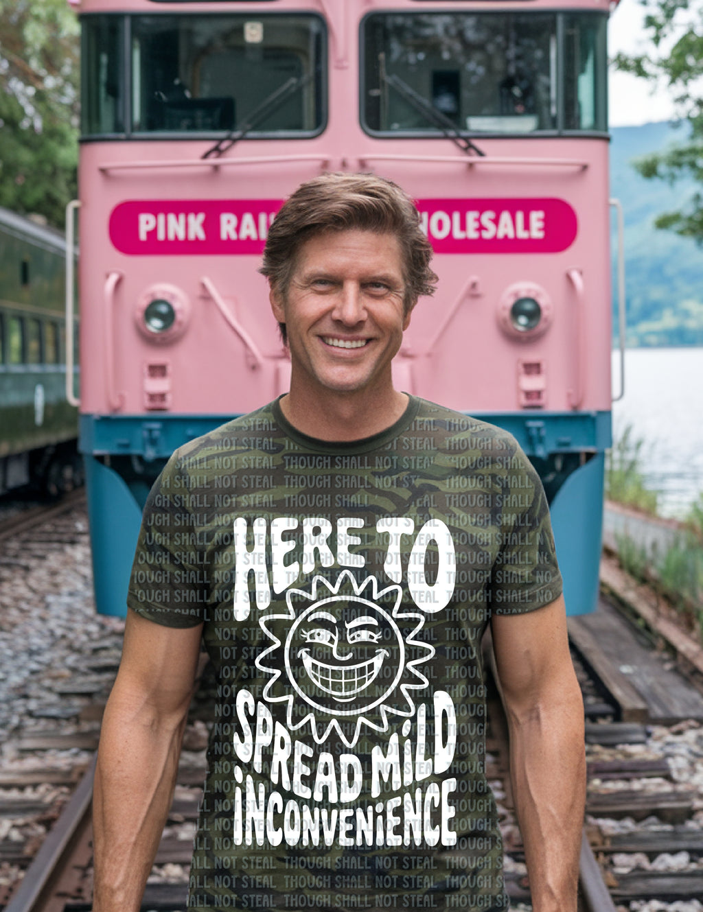 L-250 Here To Spread Mild Inconvenience Completed Tee