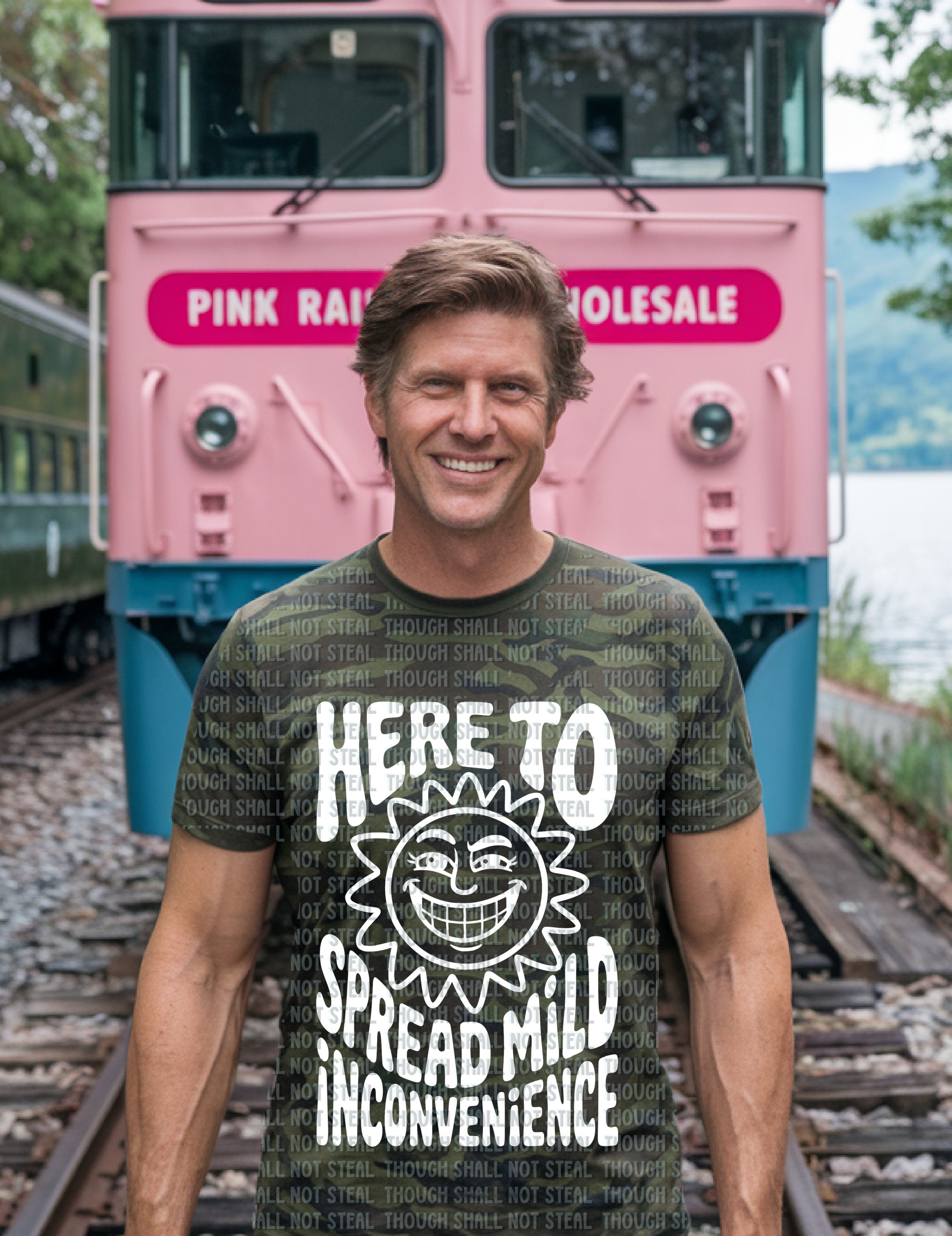 L-250 Here To Spread Mild Inconvenience Completed Tee