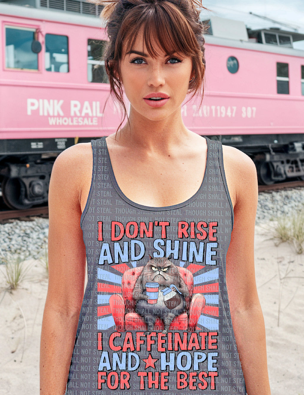 L-255 I Don_t Rise and Shine Completed Tee