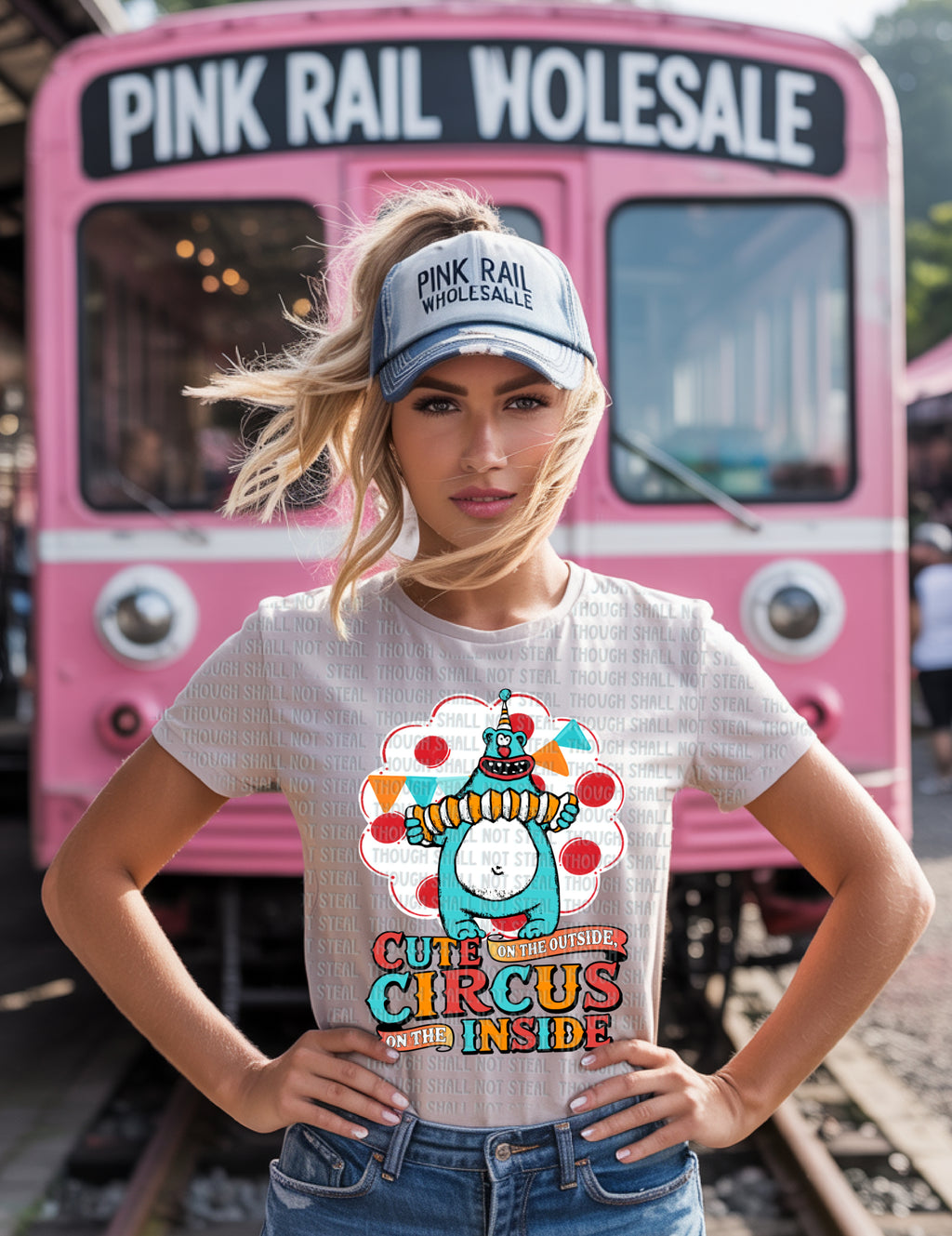 L-257 Cute on the outside, circus on the inside Completed Tee