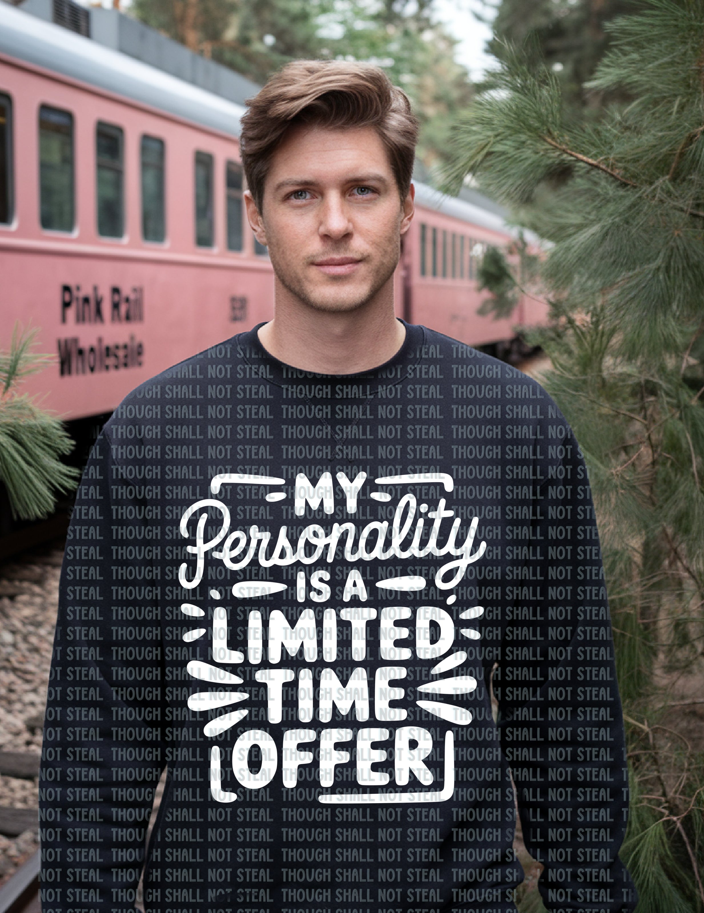 L-259 B White - My Personality is a Limited Time Offer DTF TRANSFER ONLY
