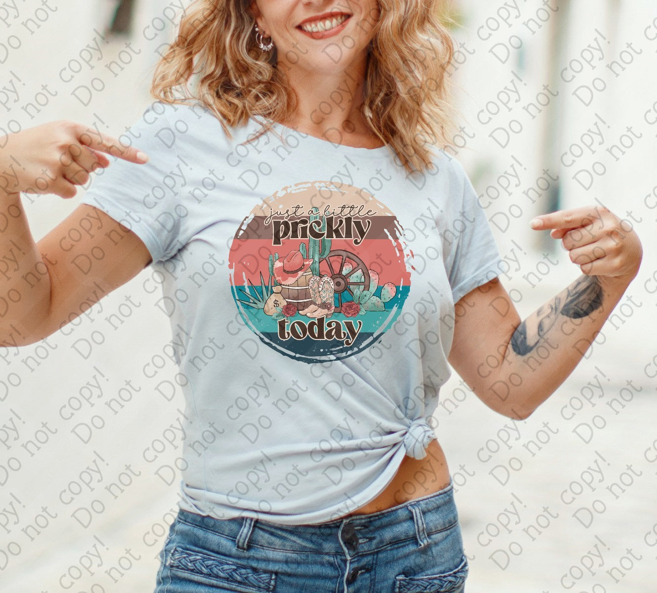 L-293 Just a Little Prickly Today Completed Tee