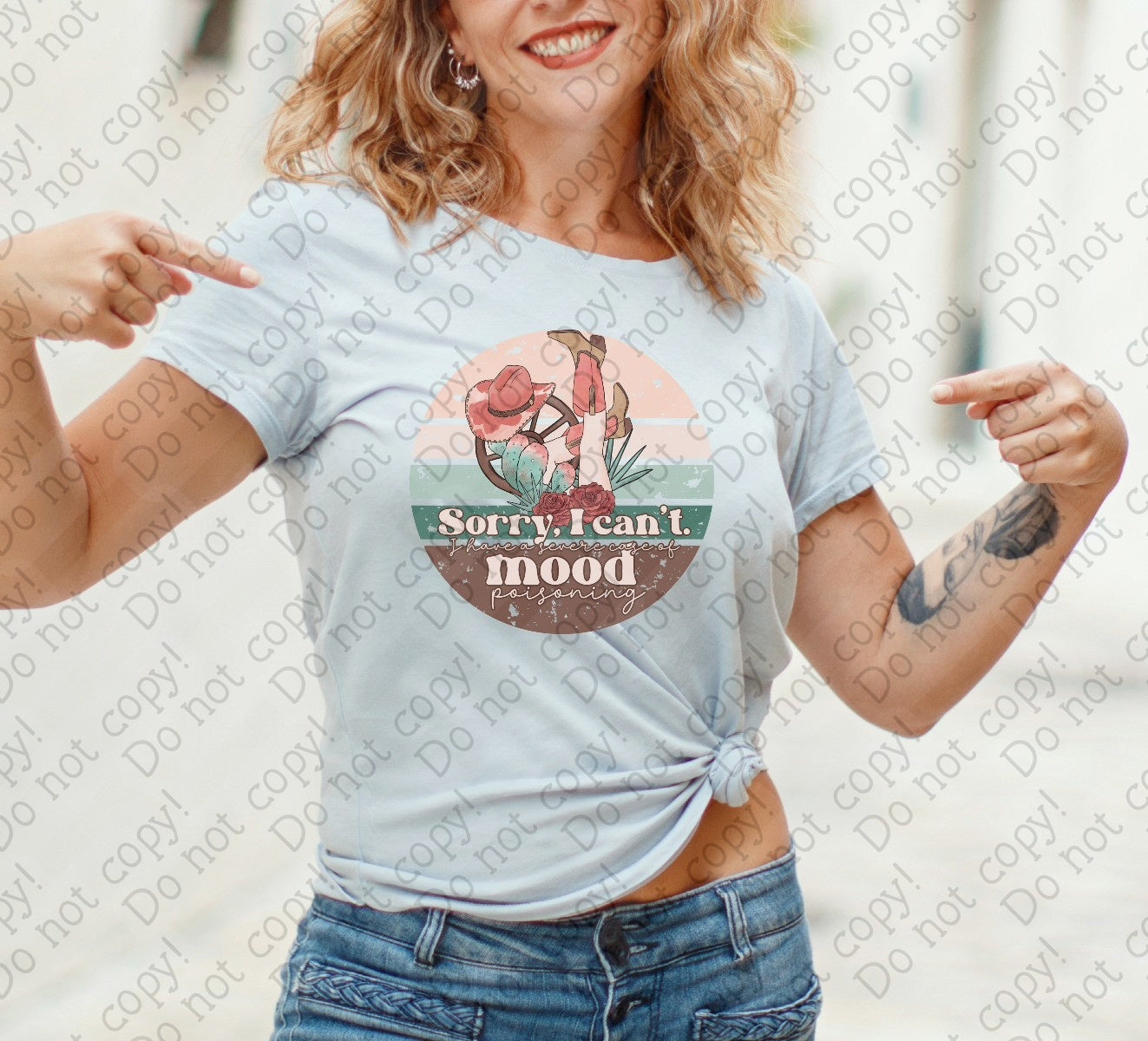 L-294 Sorry I Can't Mood Completed Tee