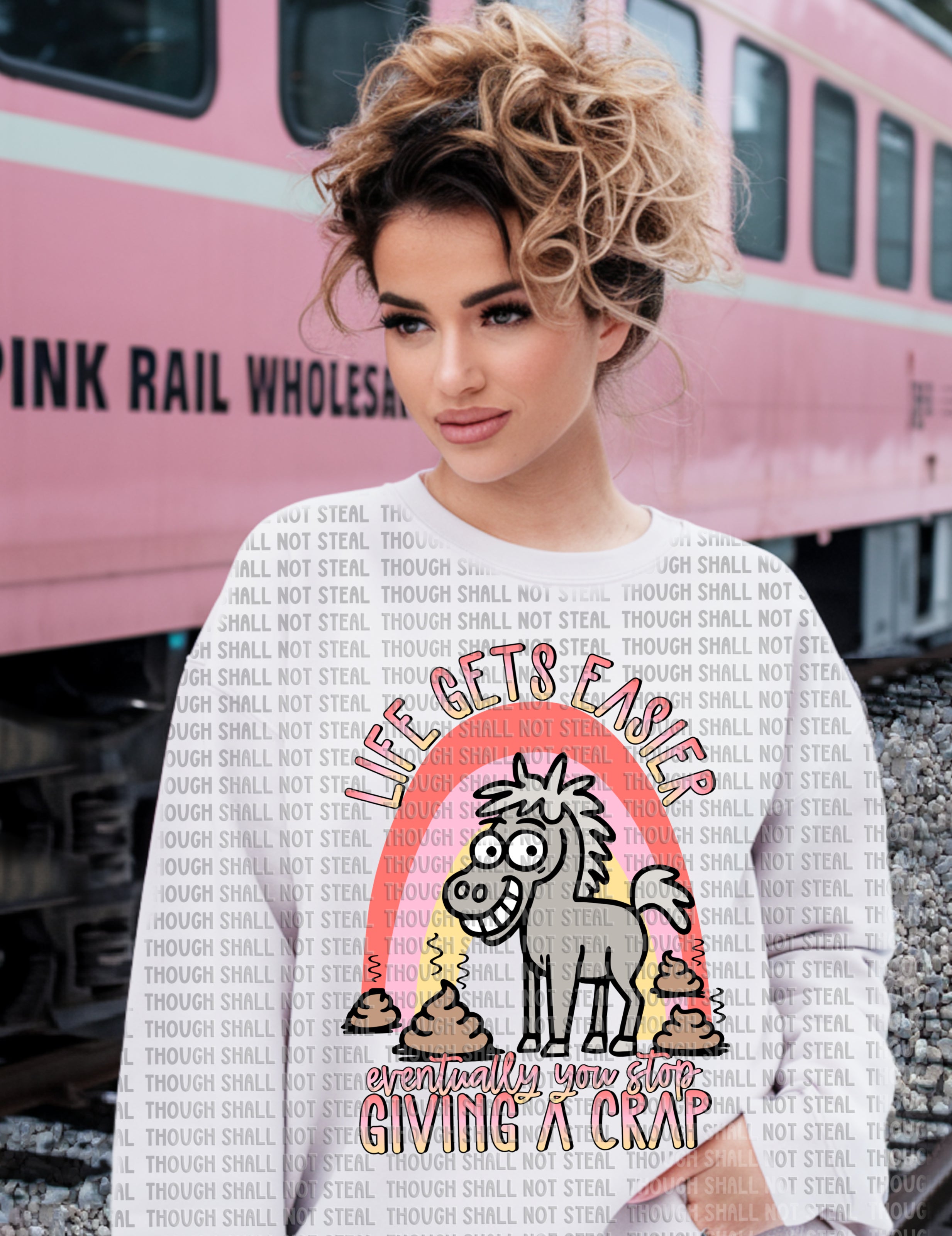 L-306 Life gets easier eventually you stop giving a crap DTF TRANSFER ONLY