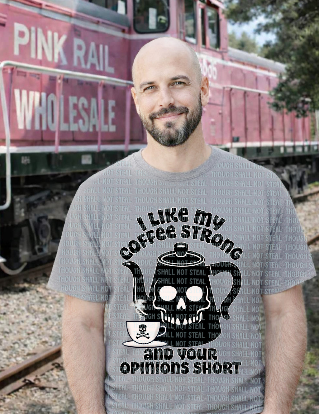 L-326 I like my coffee strong and your opinions short Completed Tee