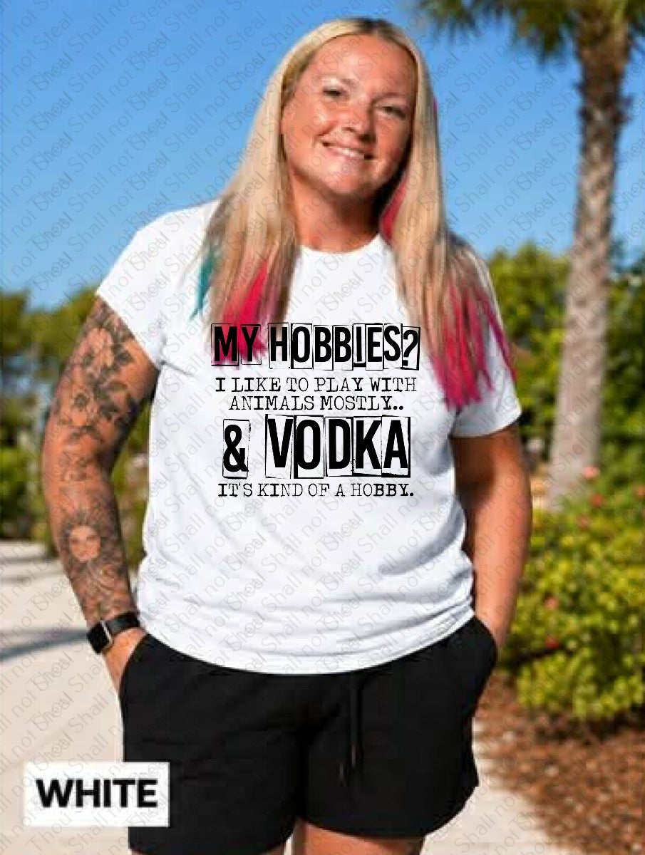 L-332 My Hobbies I like to play with Animals Honestly Completed Tee