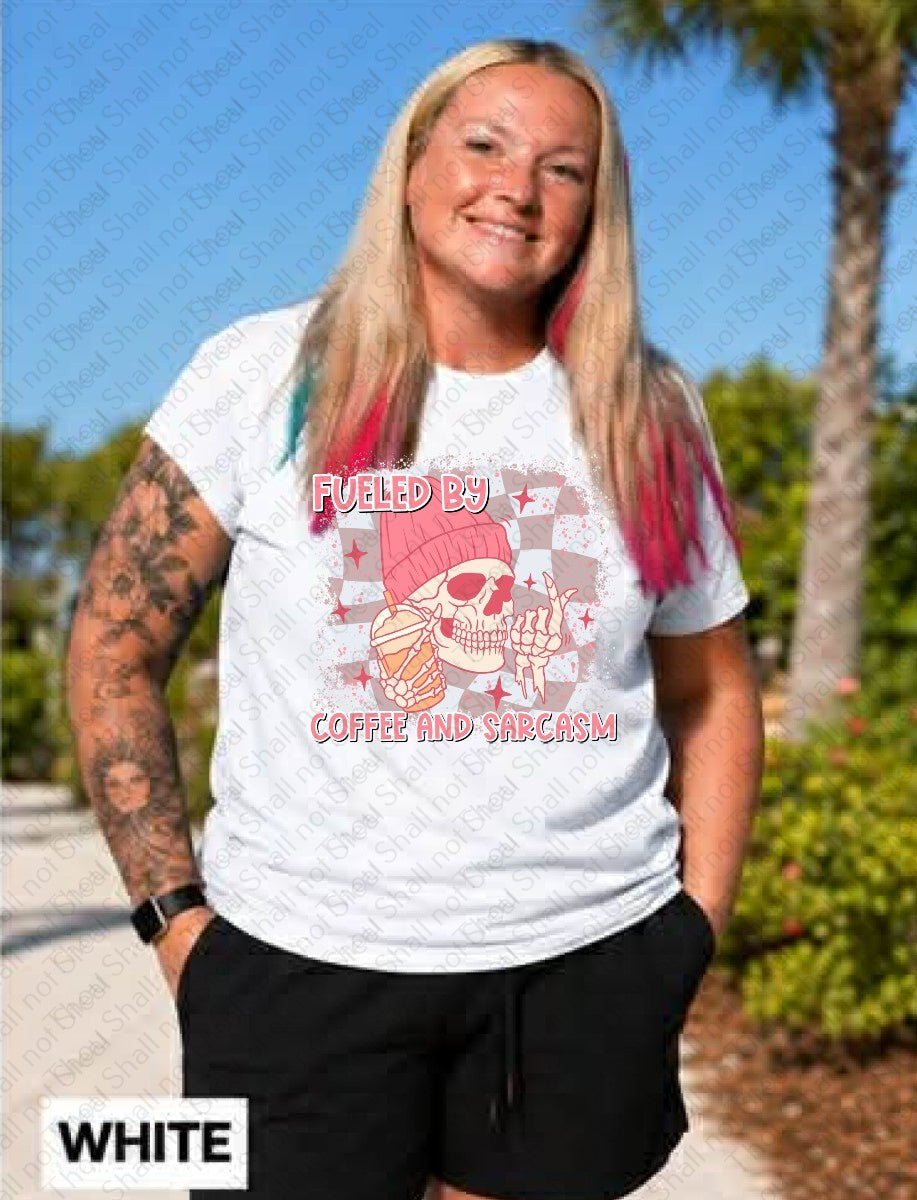 L-337 Fueled by Coffee and Sarcasm Completed Tee