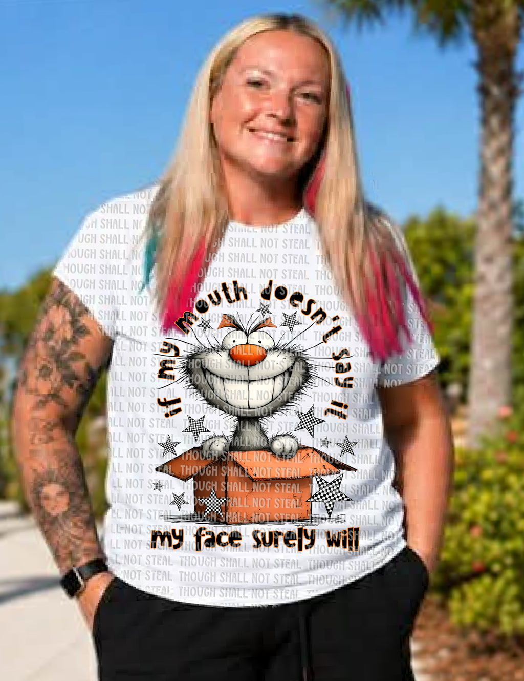 L-350 If my Mouth Doesn’t Say It My Face Surely Will Completed Tee