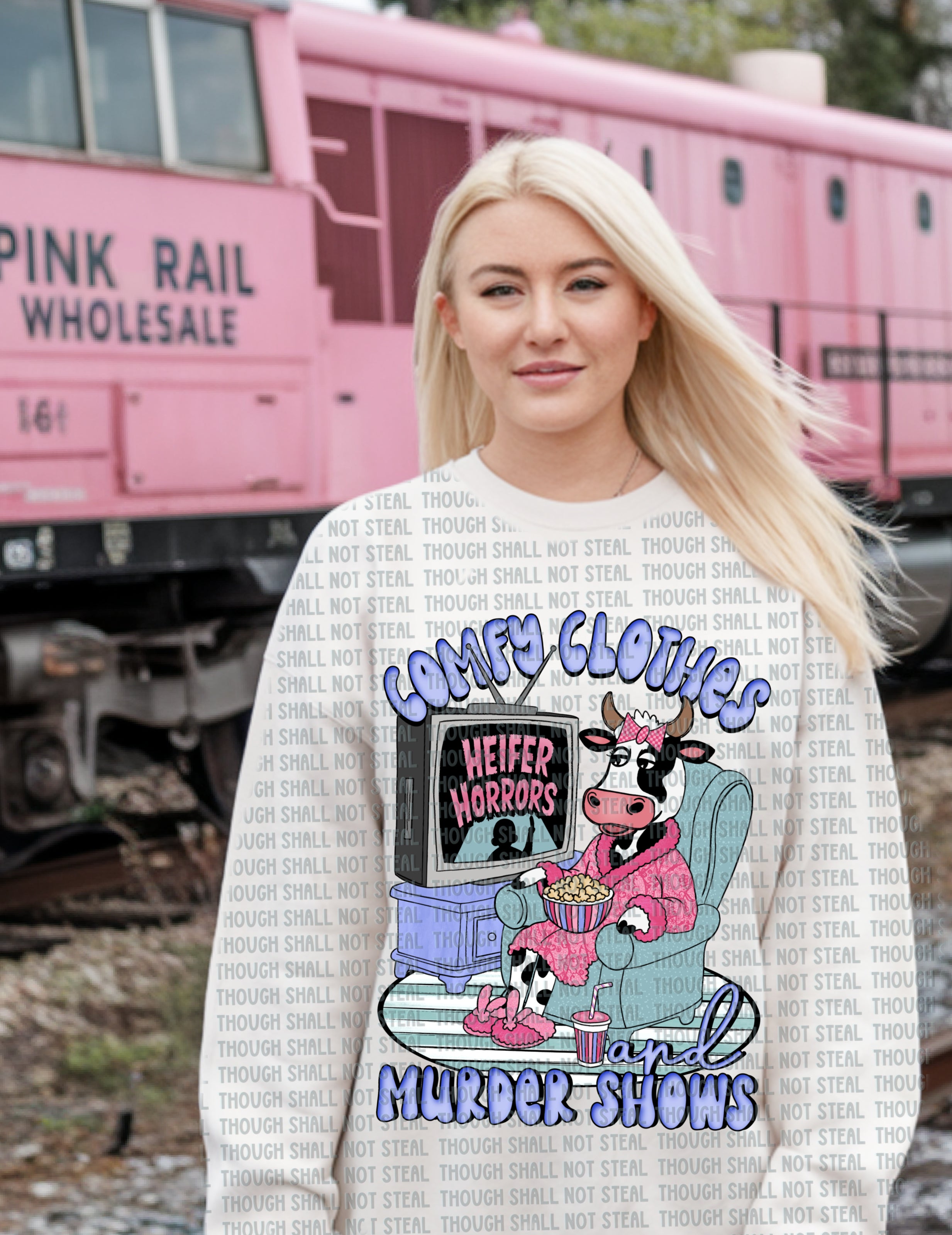 M-08 Comfy Clothes and Murder Shows DTF TRANSFER ONLY