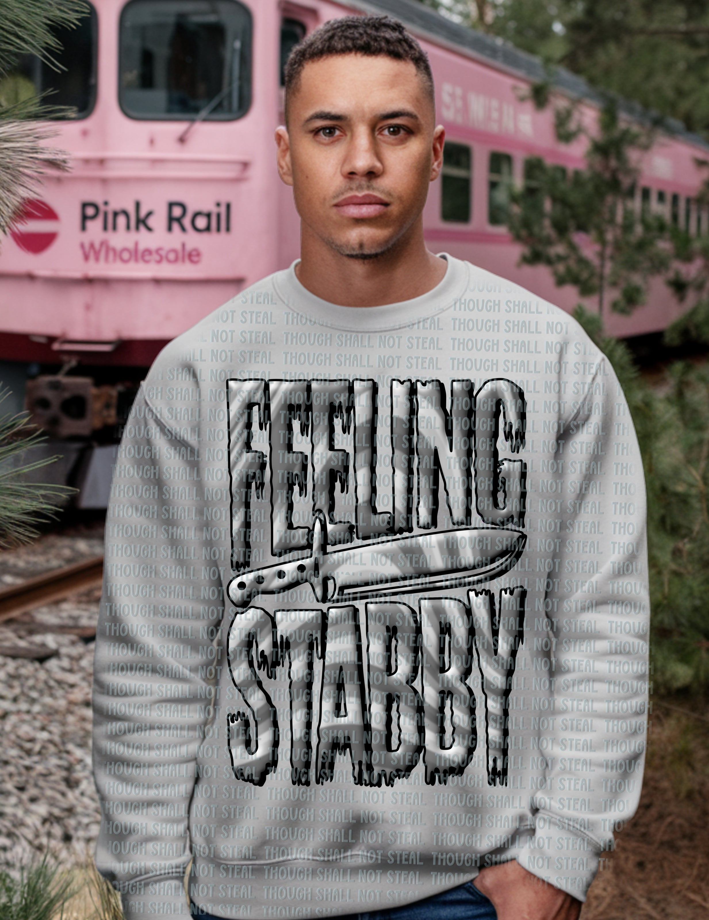 M-16 C Silver Feeling Stabby DTF TRANSFER ONLY