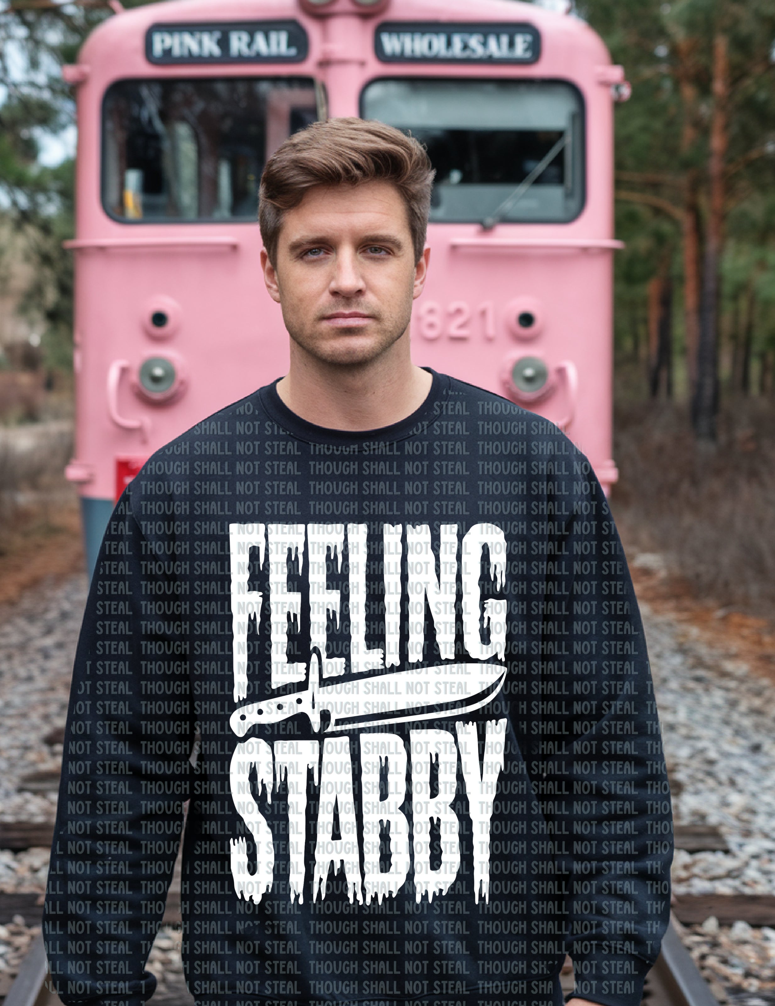 M-16 D White Feeling Stabby DTF TRANSFER ONLY