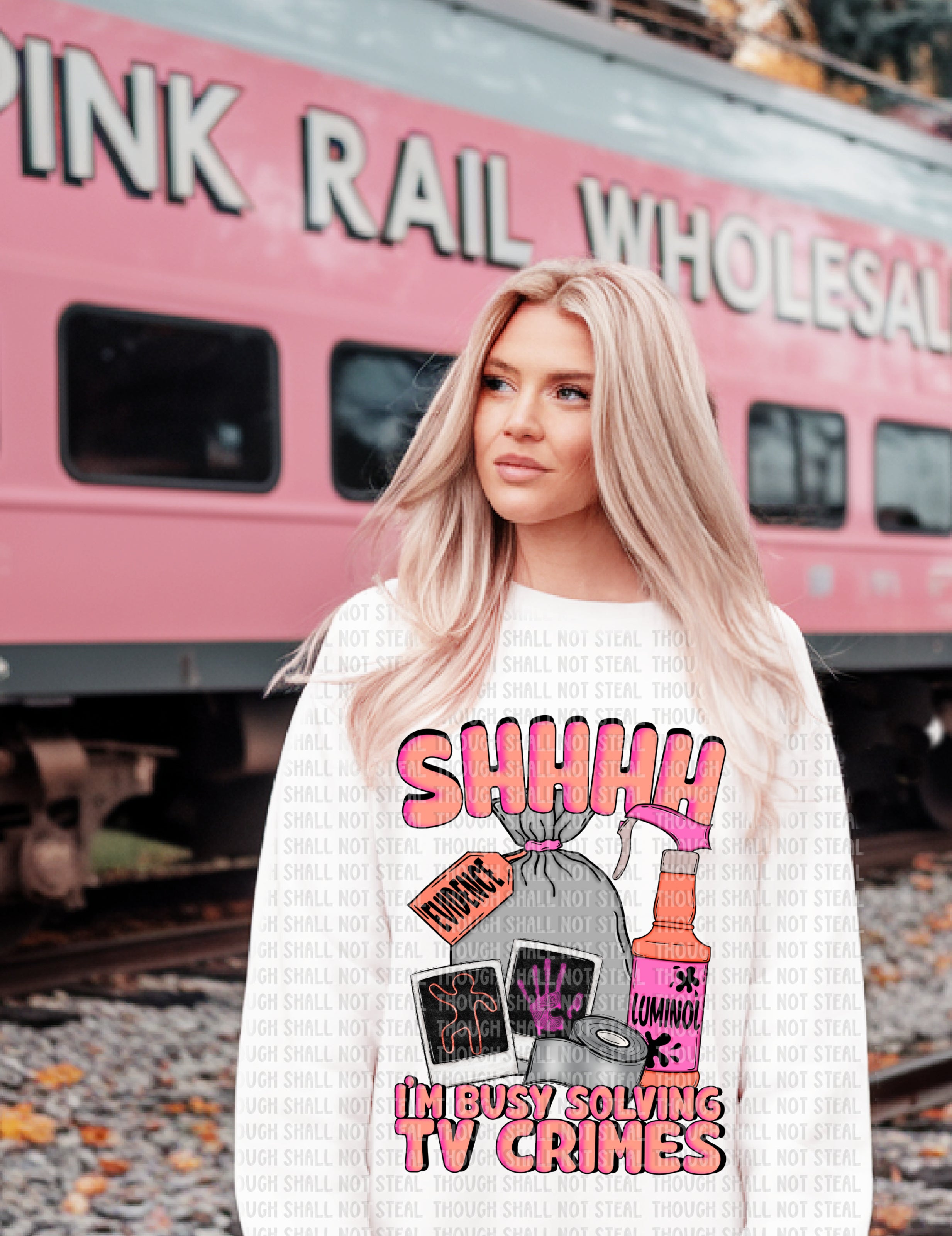 M-18 Busy Solving TV Crimes DTF TRANSFER ONLY