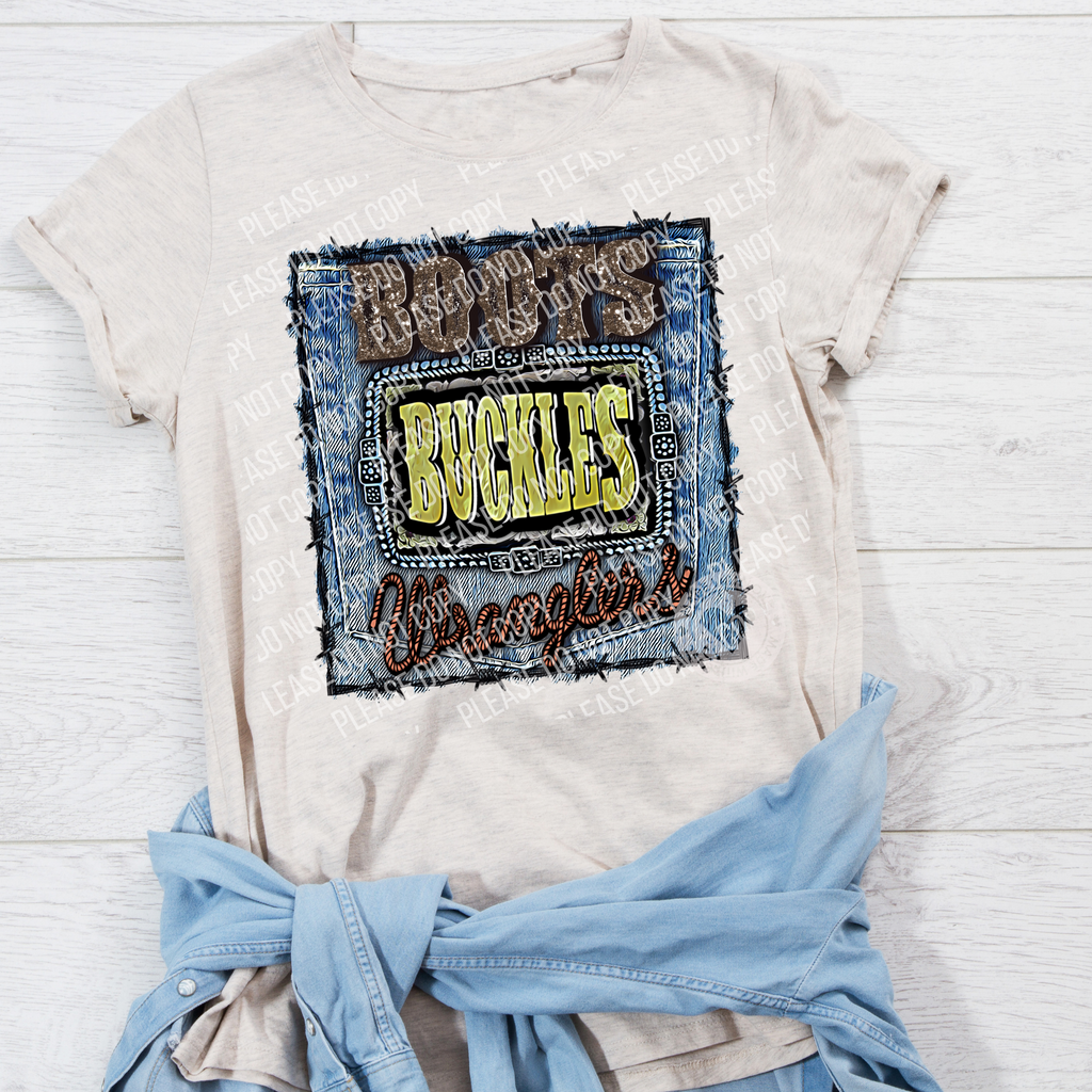N-02 boots, buckles & wranglers Completed Tee