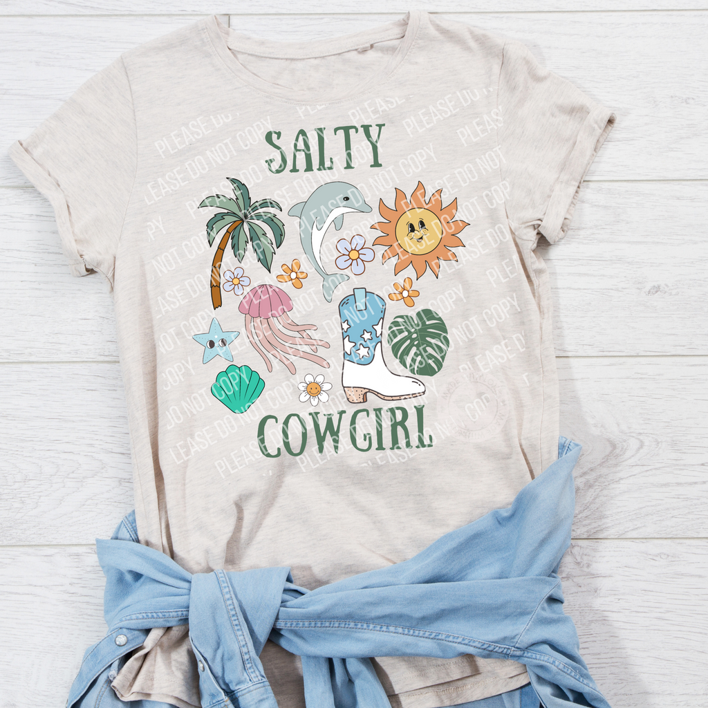 N-14 salty cowgirl Completed Tee