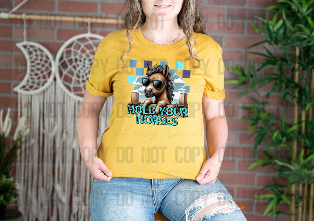 N-27 Hold Your Horses DTF TRANSFER ONLY
