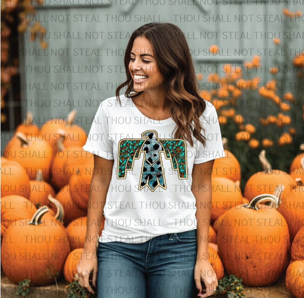 N-59 Turquoise Bird Completed Tee