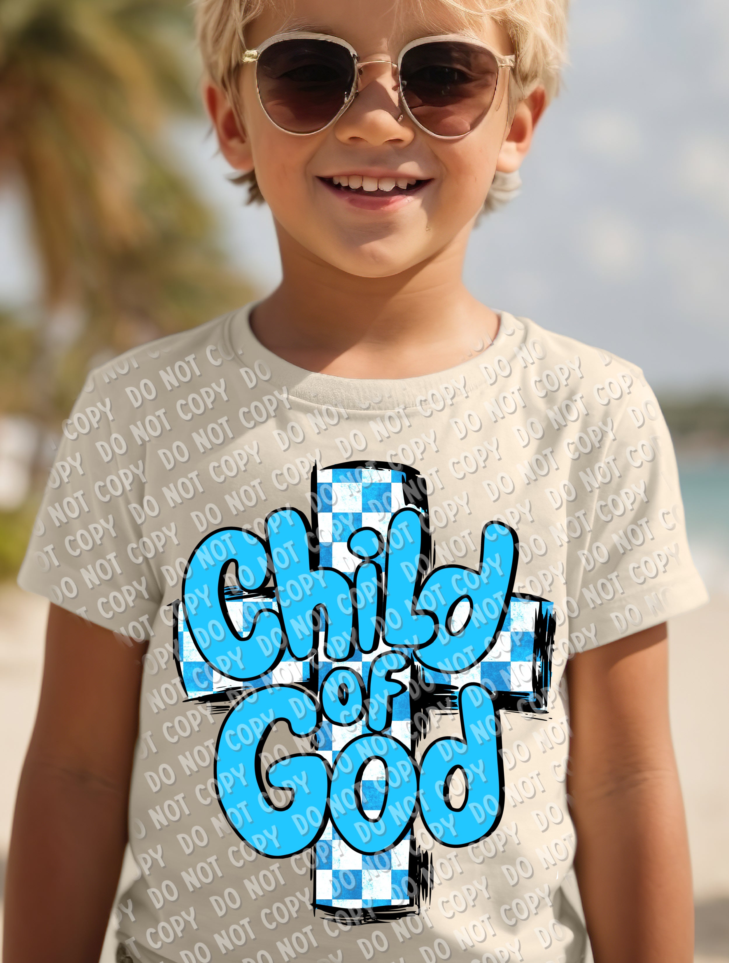 O-27 Child Of God - Blue DTF TRANSFER ONLY