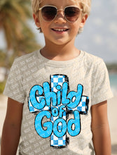 Load image into Gallery viewer, O-27 Child Of God - Blue completed tee
