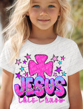 Load image into Gallery viewer, O-34 Jesus Loves me - Pink completed tee
