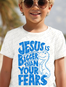 O-47 Jesus is Bigger than your fears - Blue DTF TRANSFER ONLY