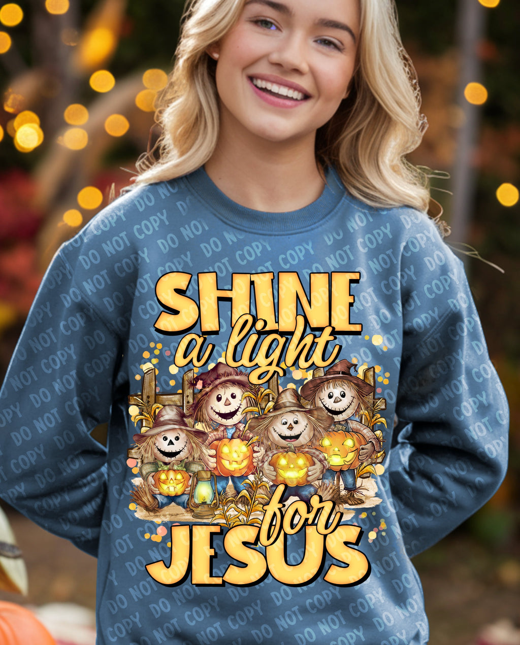 O-56 Shine a Light for Jesus completed tee