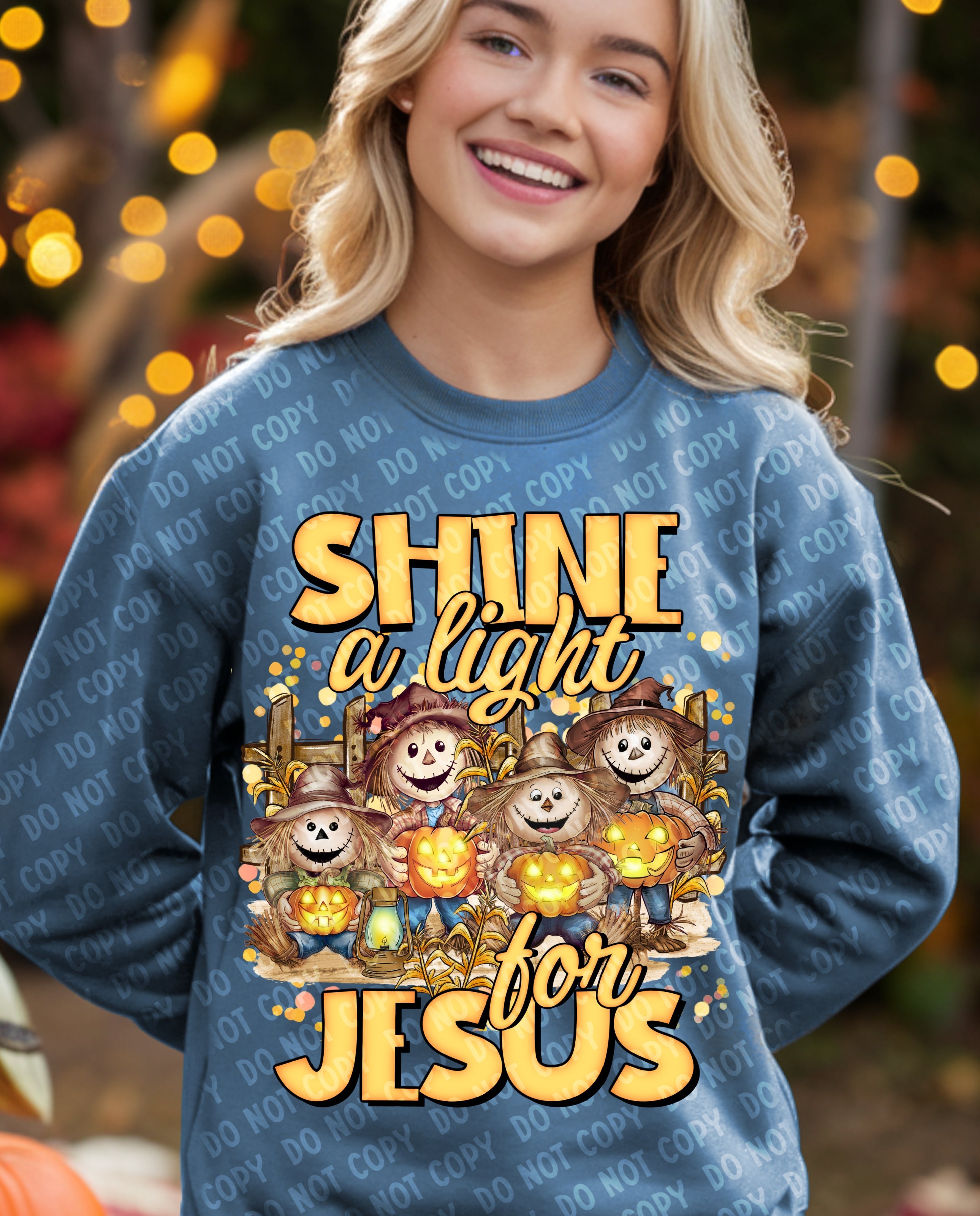 O-56 Shine a Light for Jesus completed tee