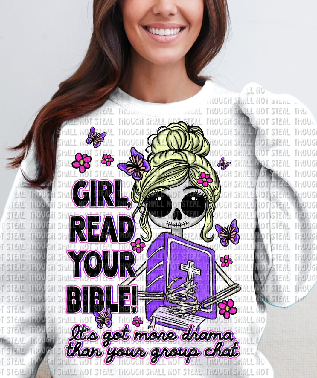 O-61 Girl, read your Bible completed tee