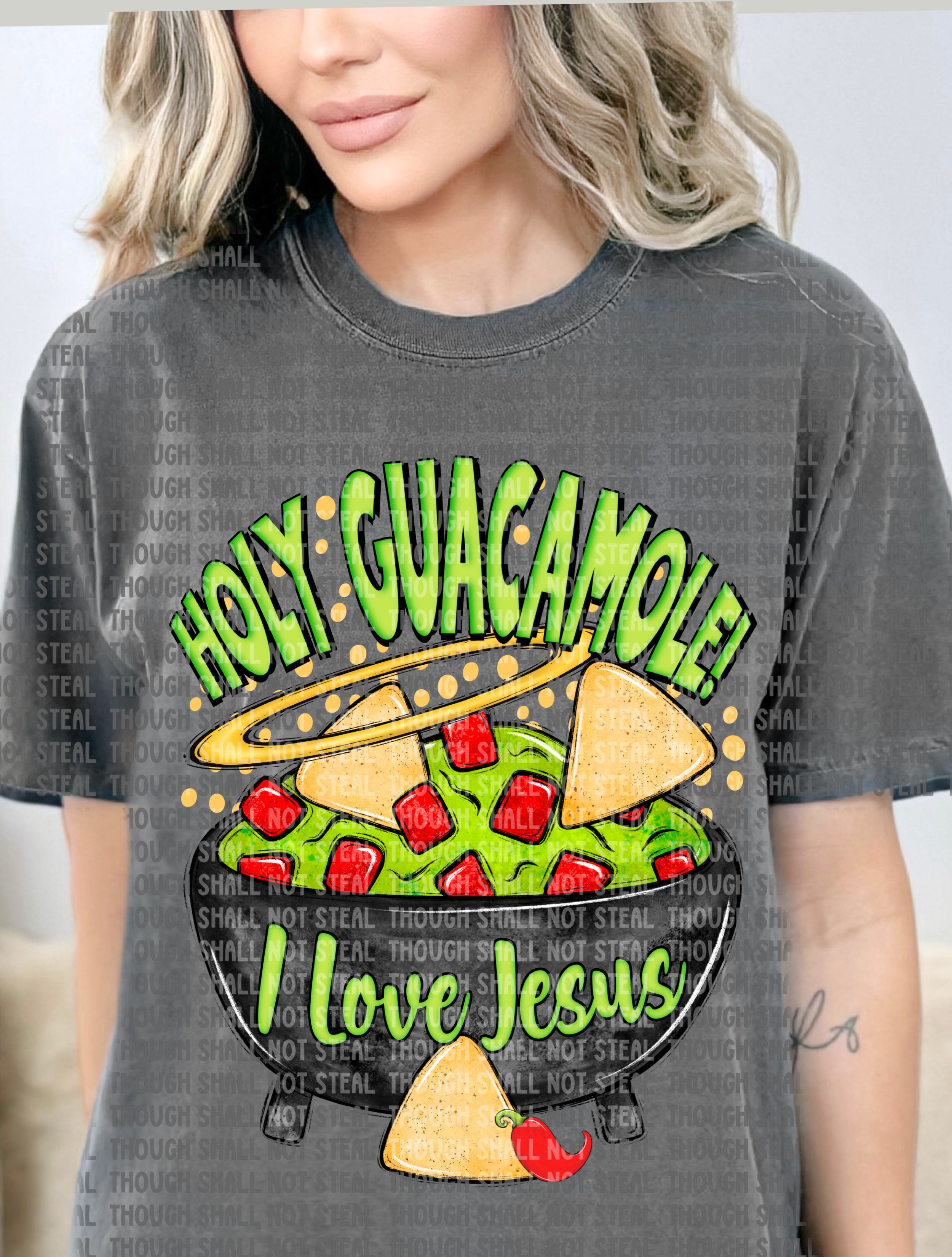 O-62 Holy Guacamole, I love Jesus DTF TRANSFER ONLY