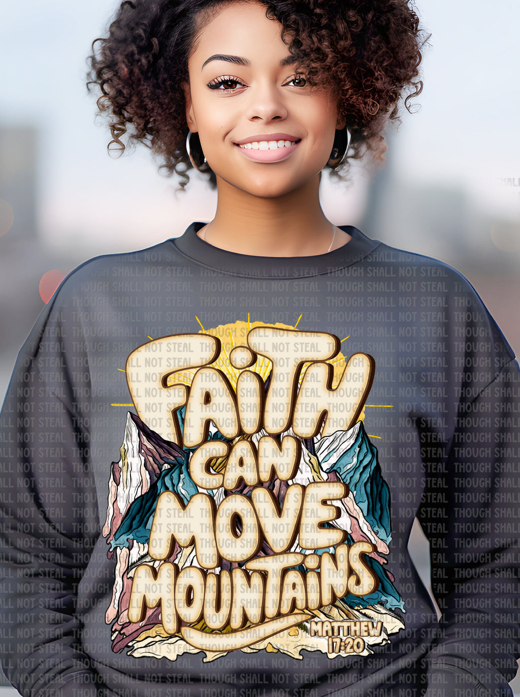 O-85 Faith Can Move Mountains completed tee