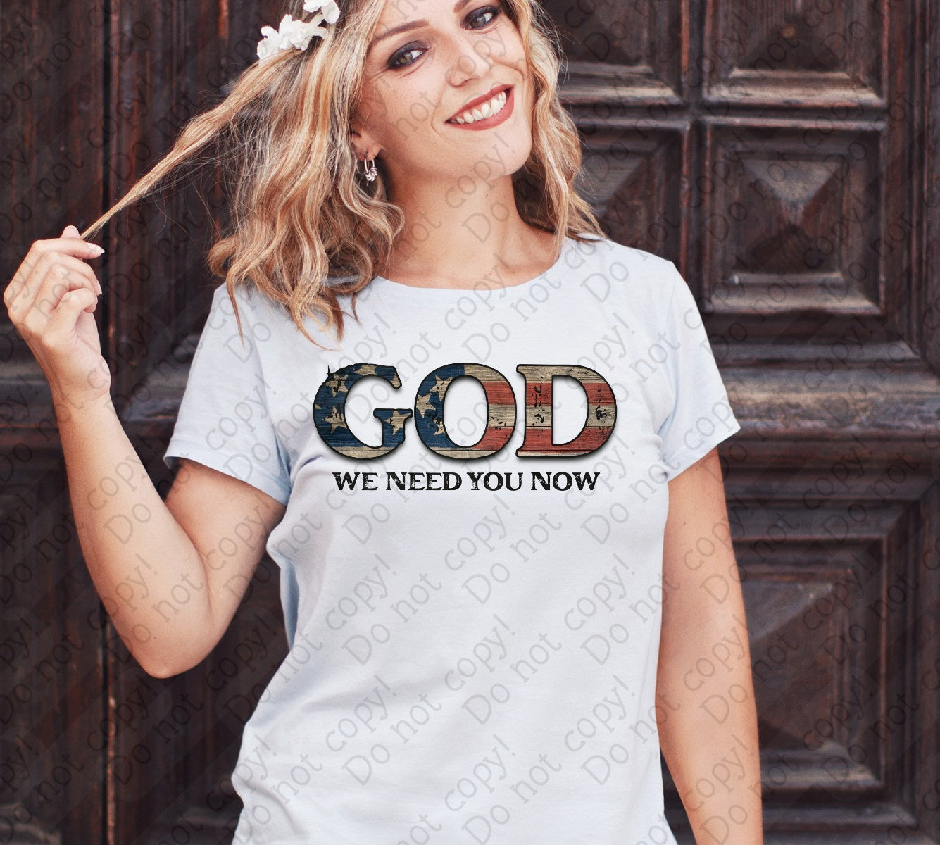 O-97 God We Need You Now Red White and Blue DTF TRANSFER ONLY