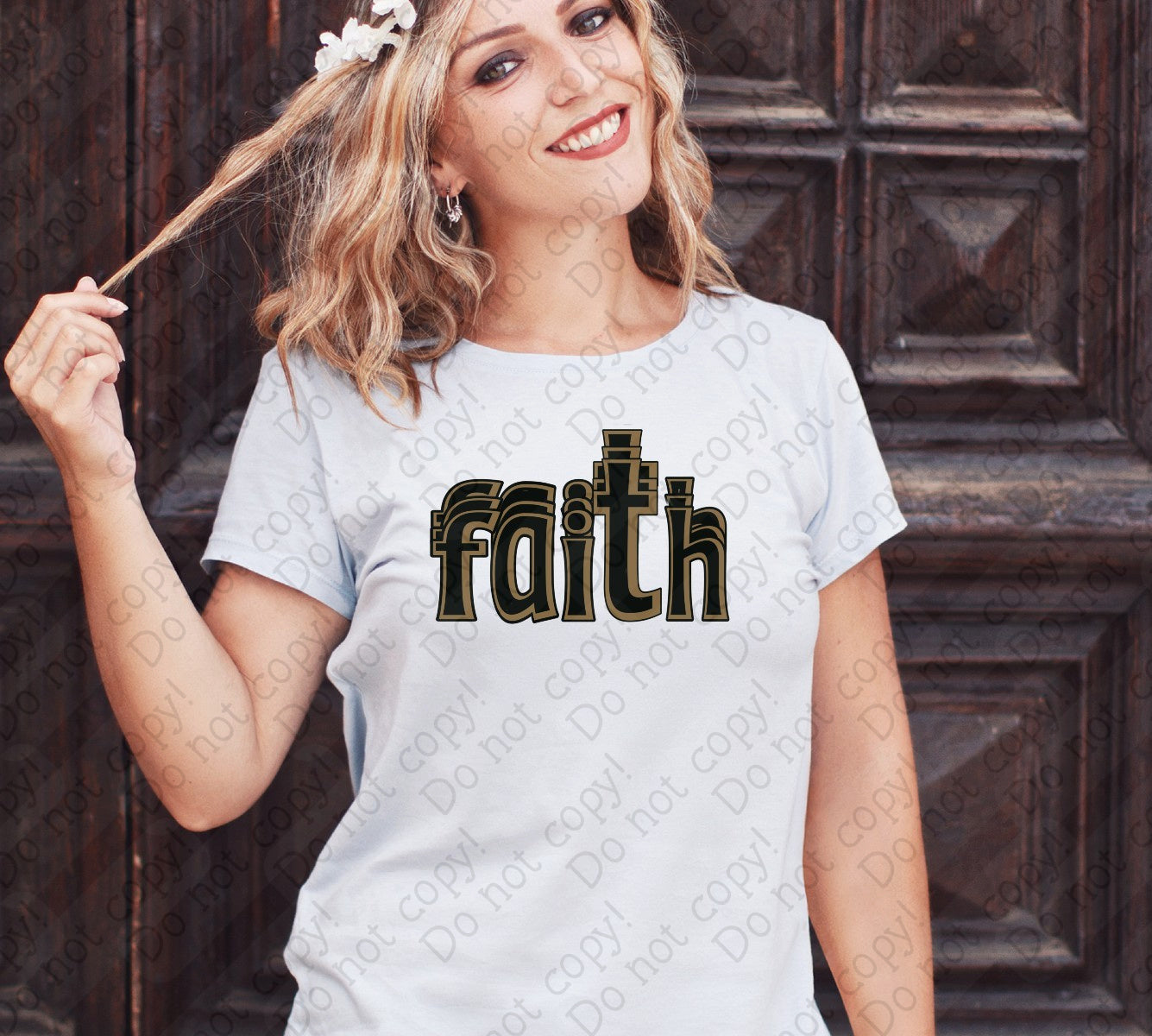 O-99 Faith with 3D Font Effect DTF TRANSFER ONLY