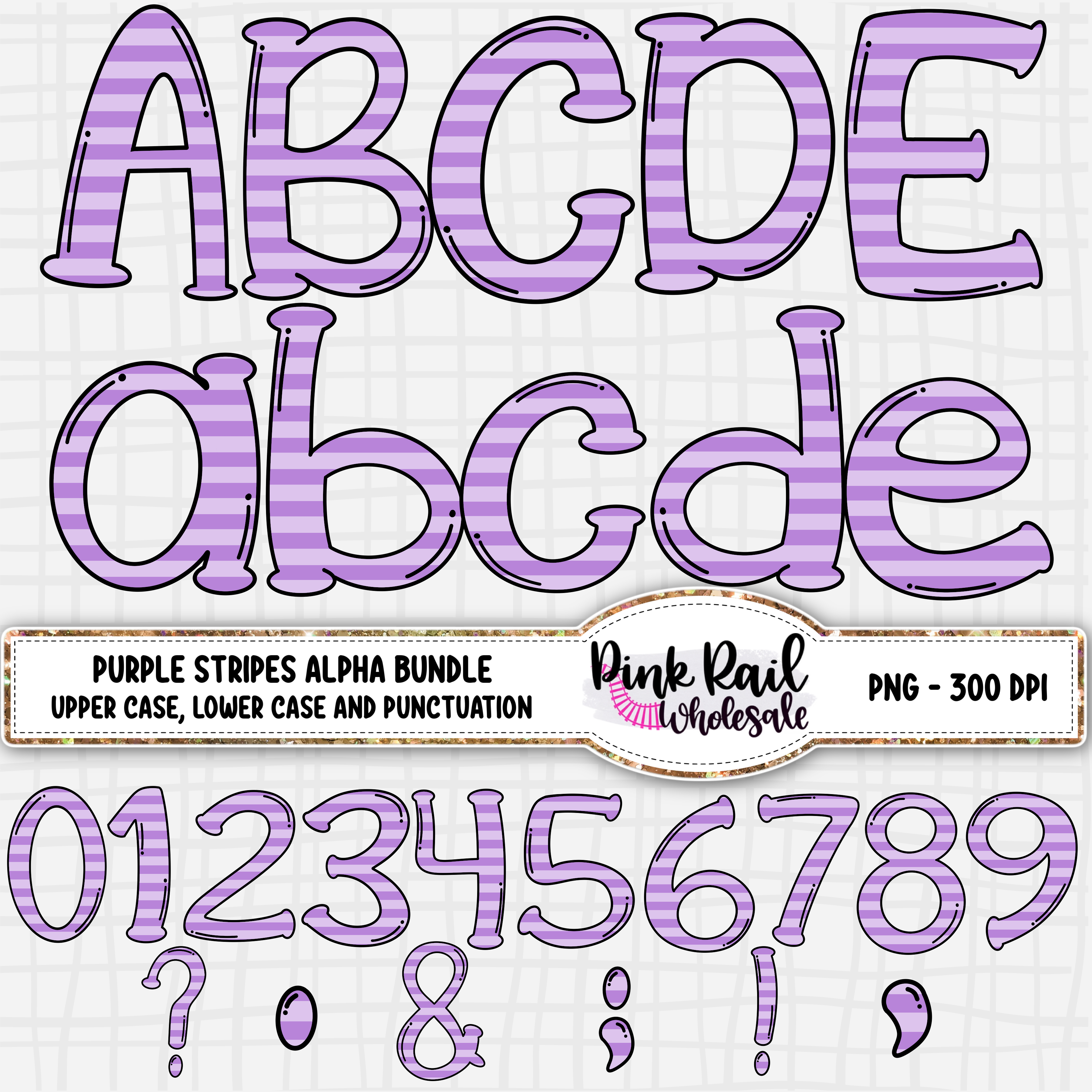 Pastel Purple Stripes Alpha Bundle