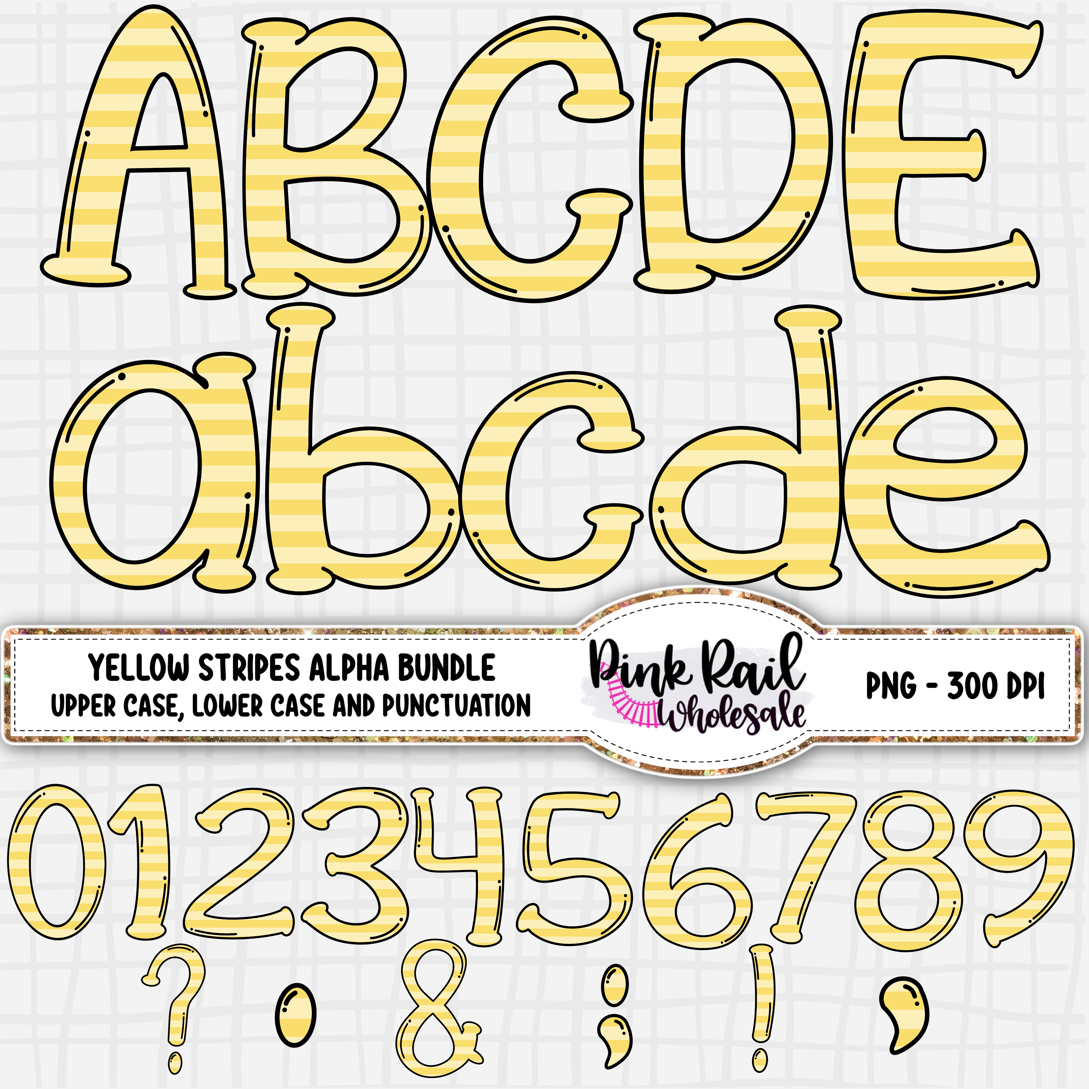 Pastel Yellow Stripes Alpha Bundle