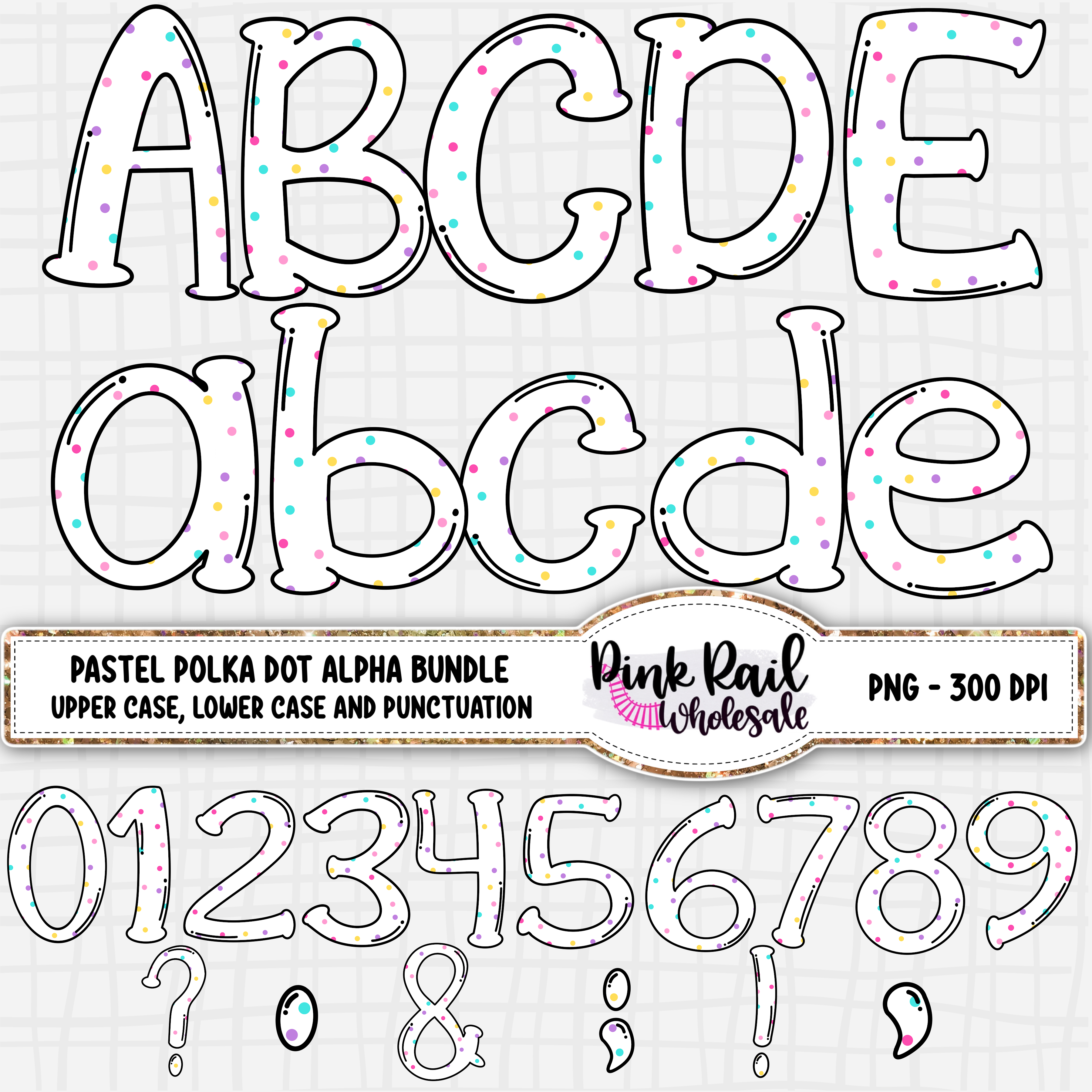 Pastel Polka Dots Alpha Bundle