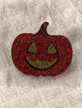 Load image into Gallery viewer, RTS Faux Glitter Pumpkin UV DTF Print
