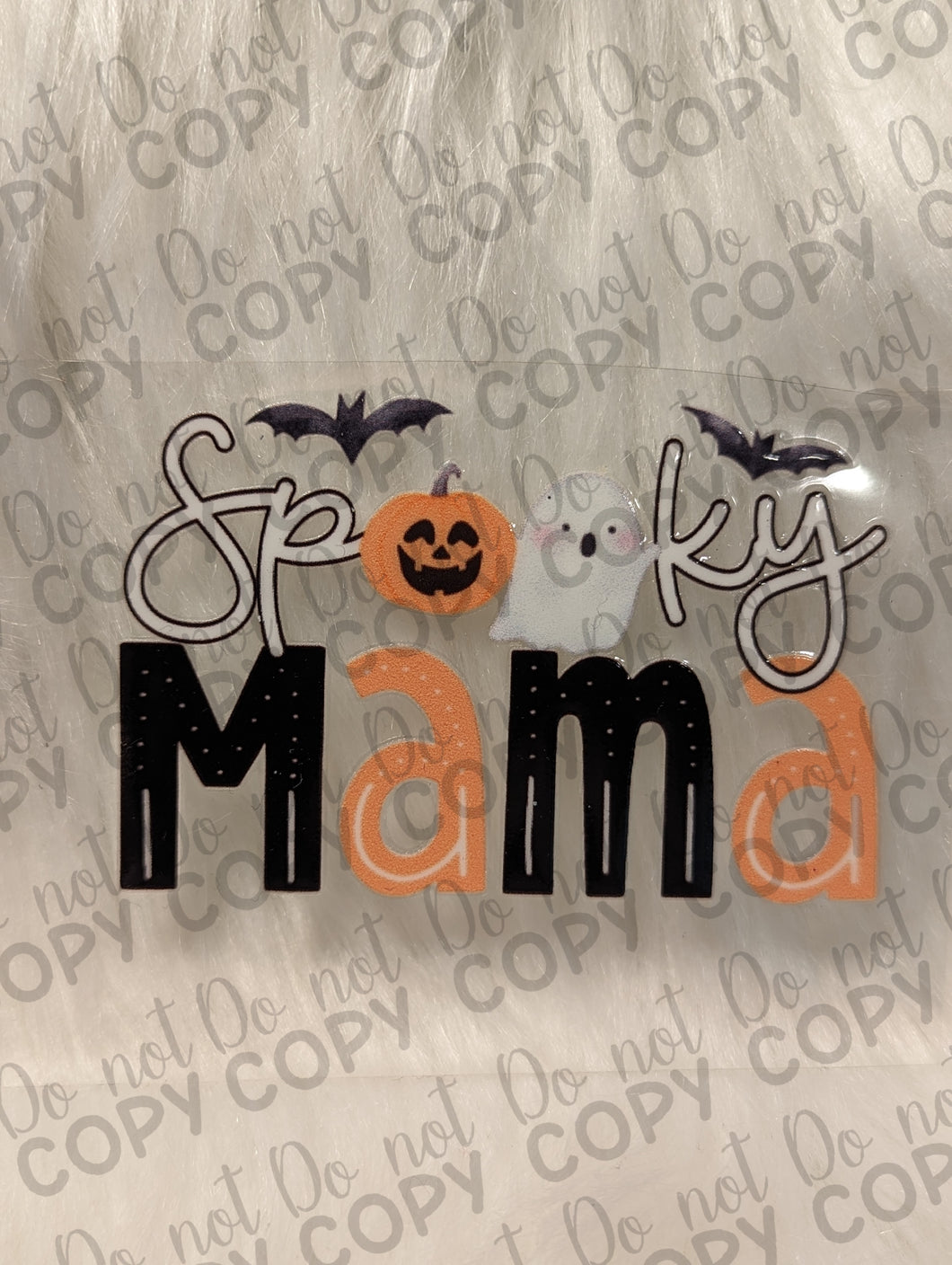 RTS Spooky Mama Ghost & Pumpkin UV DTF Print