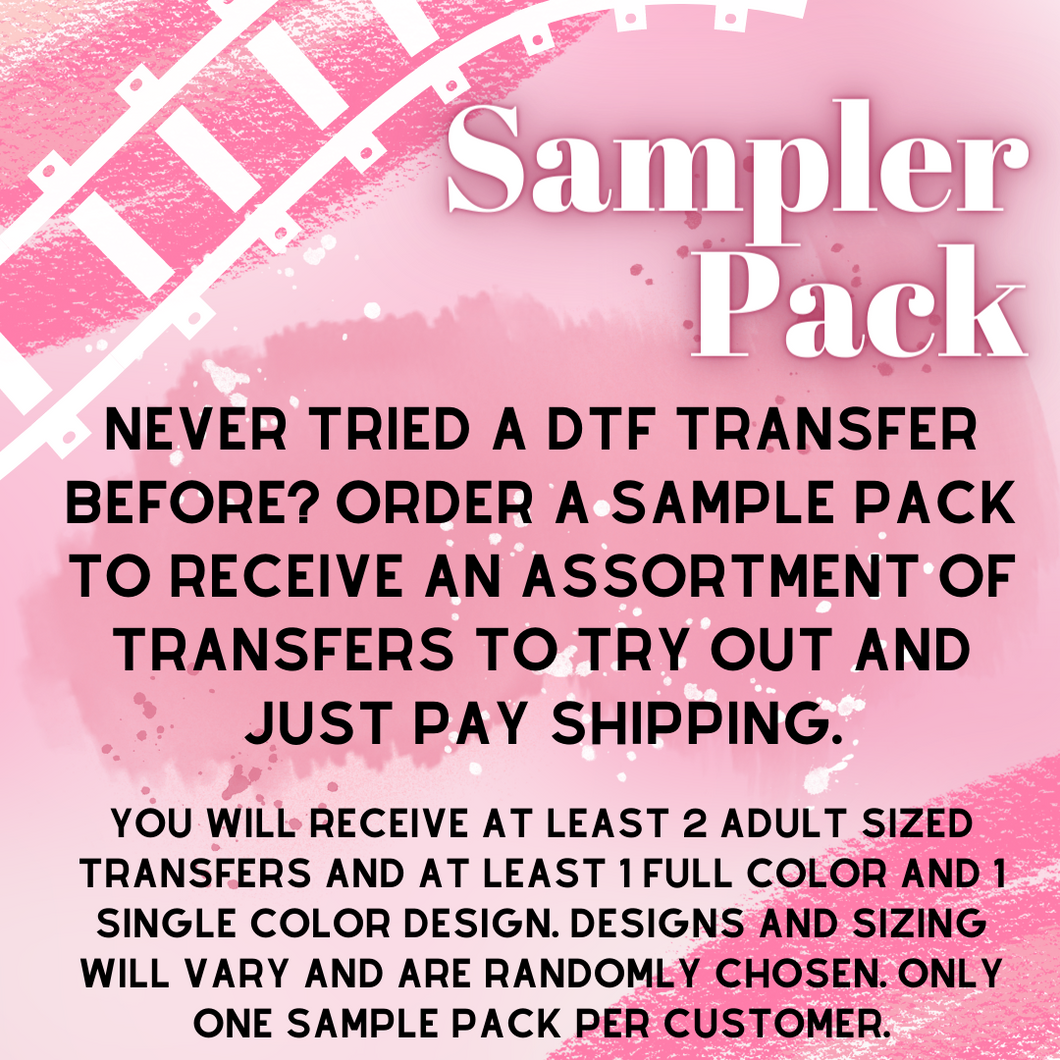 Free DTF Samples Pack, Custom Heat Transfers