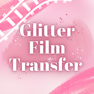 12" minimum purchase Glitter Film Transfer Choo-Choose Your Size! (DTF Custom Print Select Size) READ DESCRIPTION FOR SHIPPING CUTOFFS