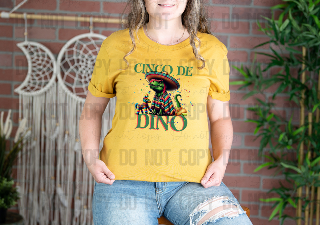 S-04 Cinco De Dino DTF Transfer ONLY