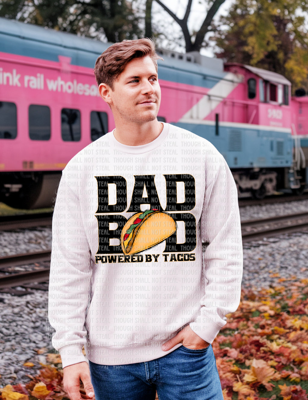 S-12 Dad Bod Powered by Tacos Completed Tee