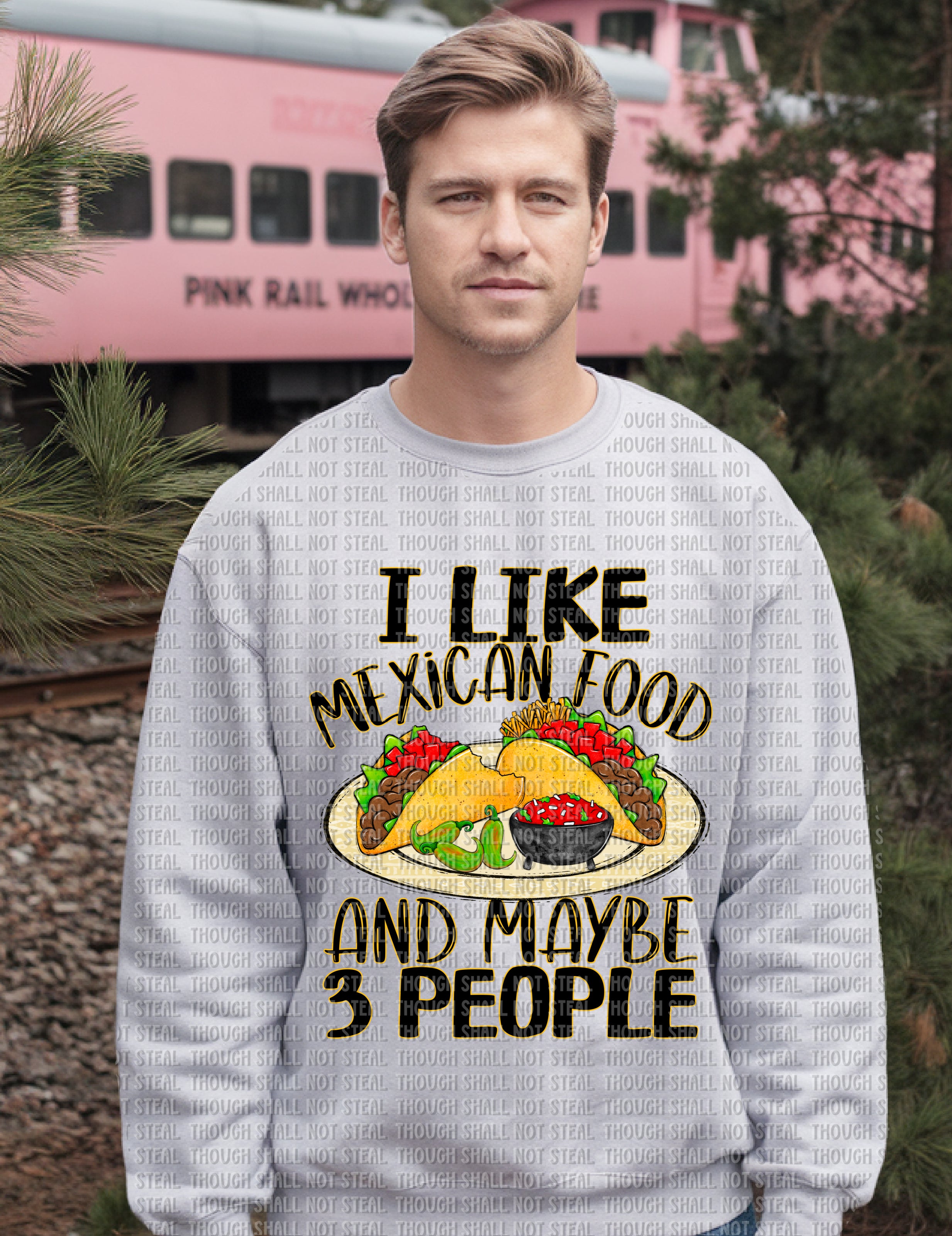S-15 I Like Mexican Food and Maybe 3 People DTF Transfer ONLY